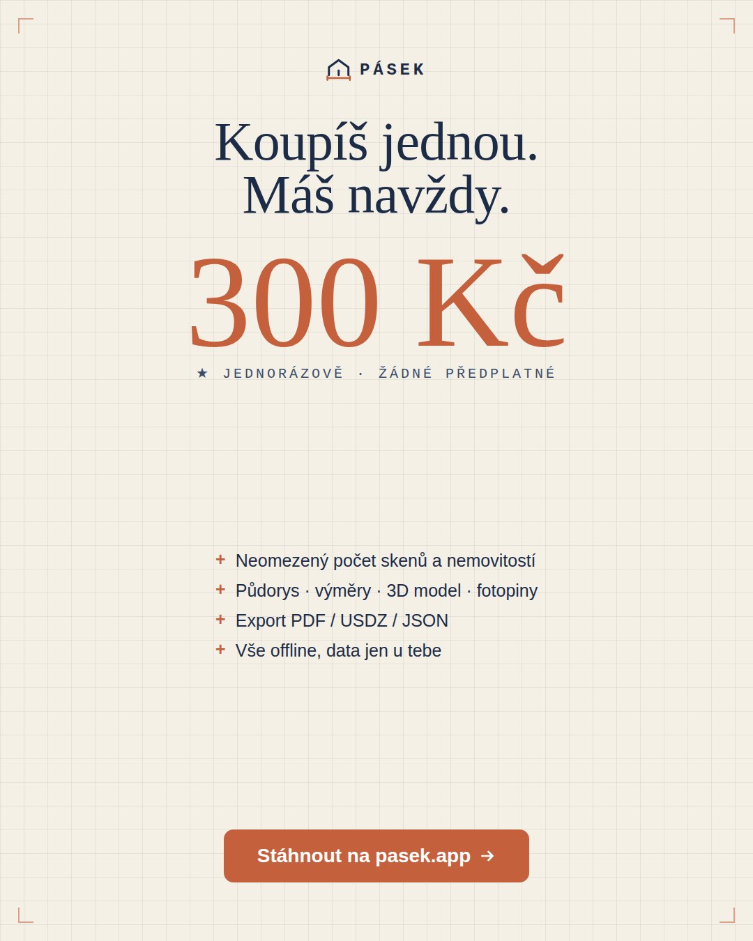 PÁSEK plakát — Koupíš jednou, máš navždy, 300 Kč bez předplatného
